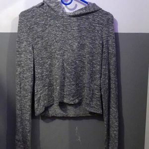 A thin crop hoodie